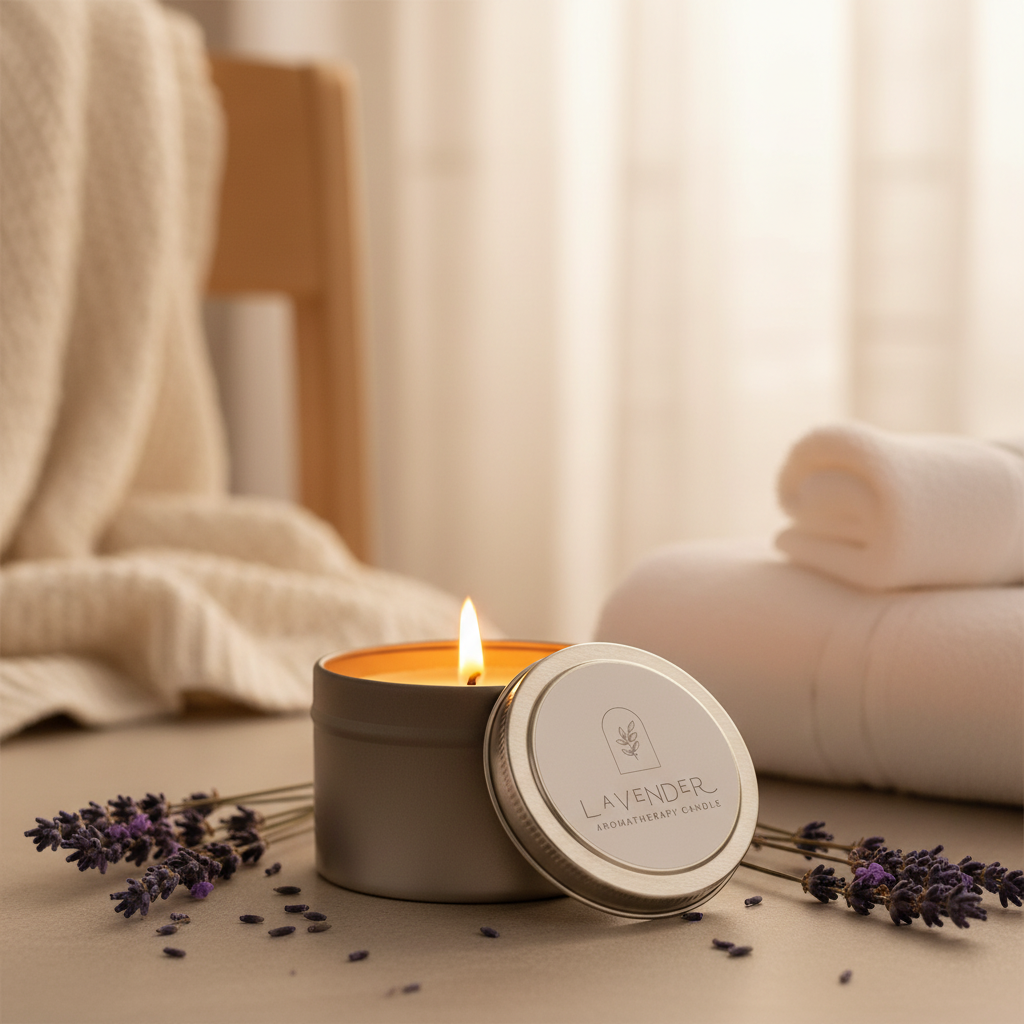 lavender Cardamom true aromatherapy candle 2oz tin