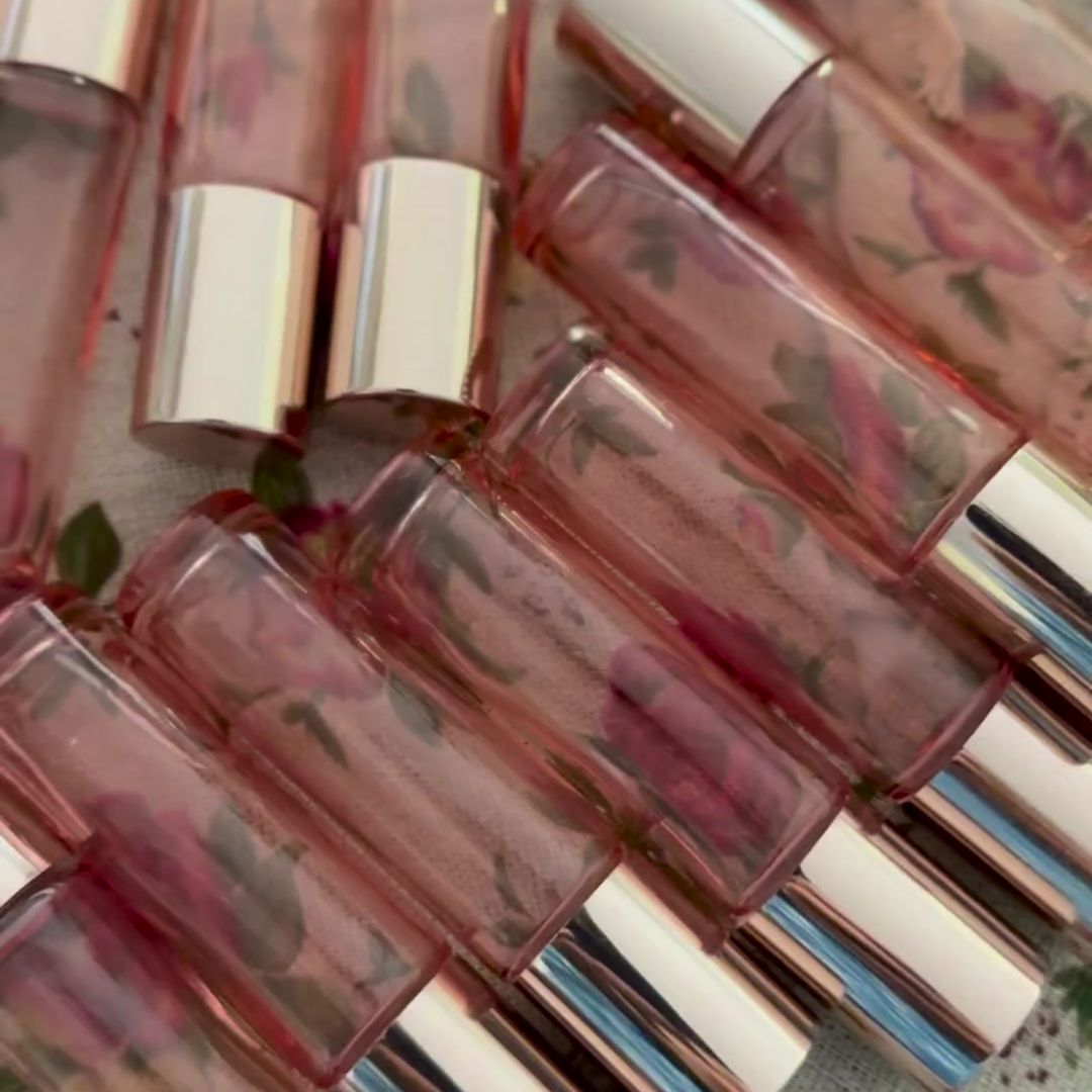 Pale Pink 10 ml Roll On Essential Oil Bottle with Cap